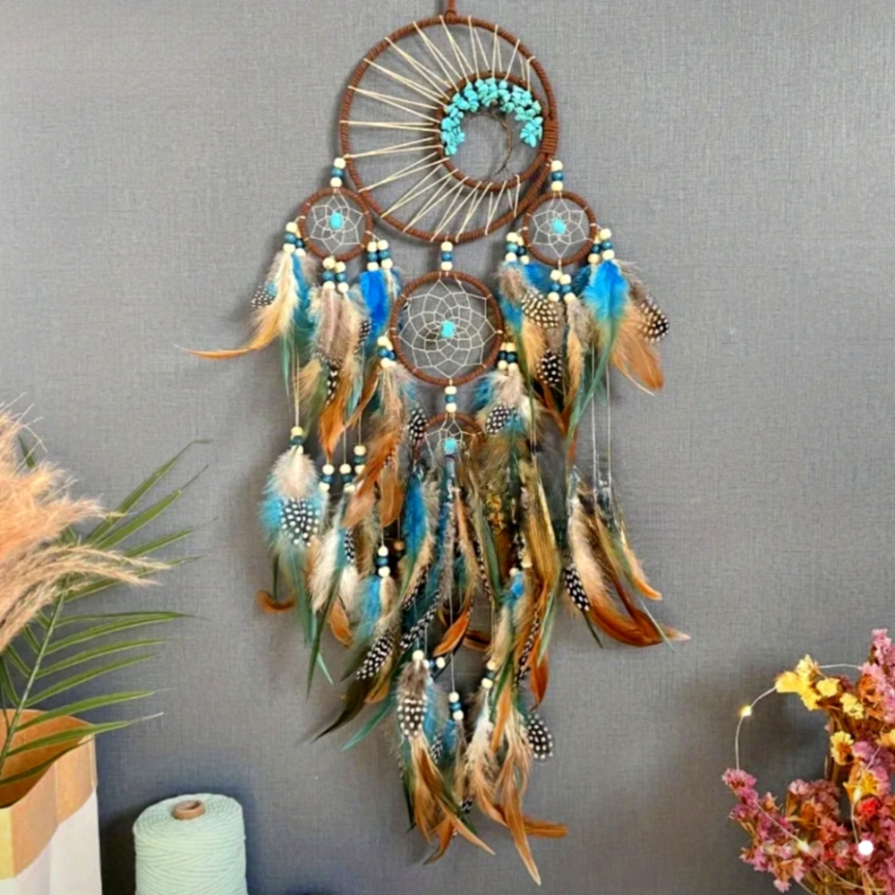Dream Catcher Turquoise Indian Ojo Tree of Life Dreamweaver Oho - Picture 5 of 13